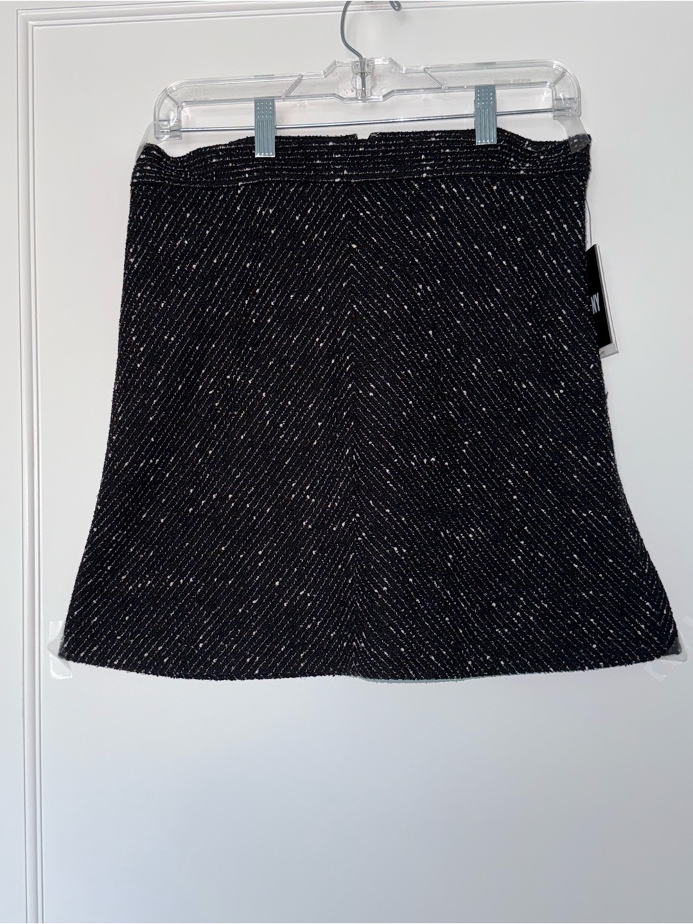 DKNY Black Tweed A-Line Skirt